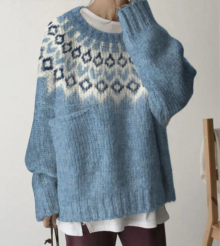 Fresh Blue Round Neck Sweater sold by Viva Estel product image thumbnail 2