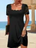 Scalloped Squared Little Black Dress sold by Viva Estel