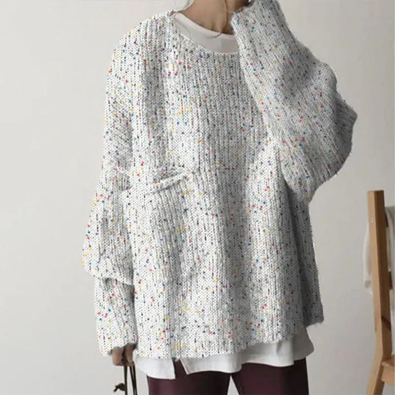 Unique Round Neck Long Sleeve Sweater sold by Viva Estel