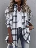 Chic Long Sleeve Check Outerwear sold by Viva Estel