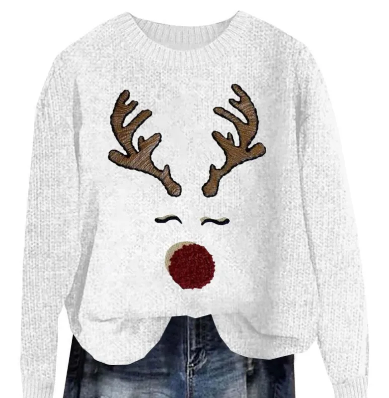 Groovy Ivory Long Sleeve Sweater sold by Viva Estel