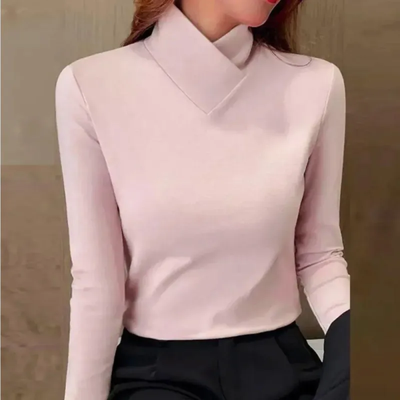 Pink Plain Long Sleeve Top sold by Viva Estel