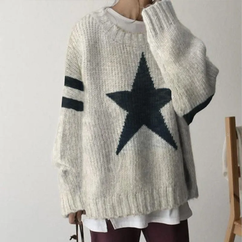 Popular Round Neck Long Sleeve Sweater sold by Viva Estel