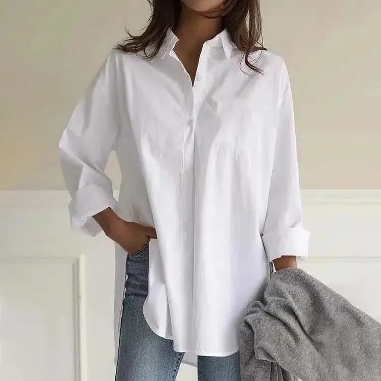White Plain Collared Shirt sold by Viva Estel