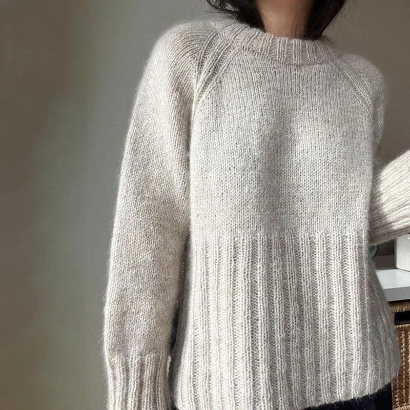 Modern Plain Long Sleeve Sweater sold by Viva Estel