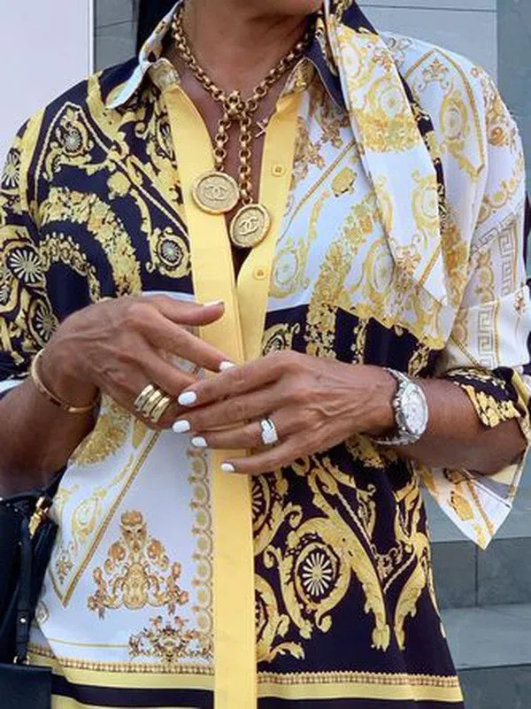 Groovy V-Neck Long Sleeve Maxi Dress sold by Viva Estel product image thumbnail 5