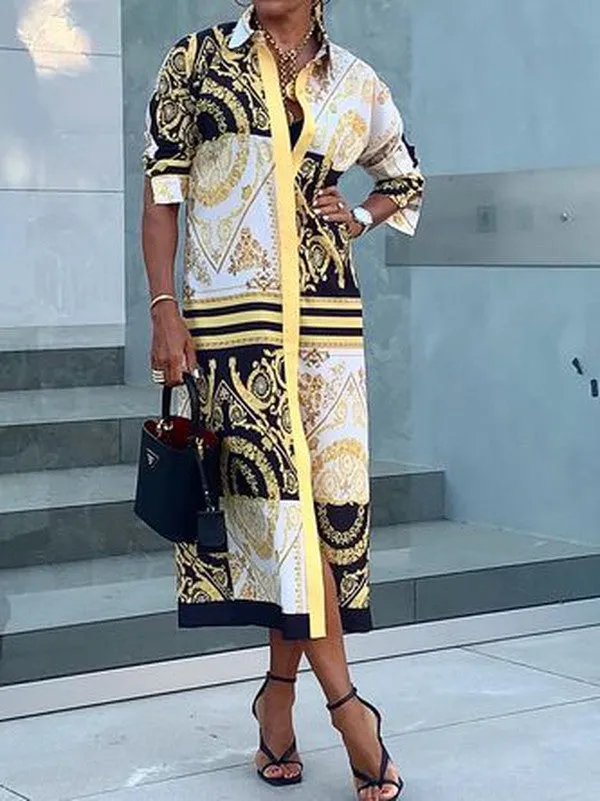 Groovy V-Neck Long Sleeve Maxi Dress sold by Viva Estel product image thumbnail 2