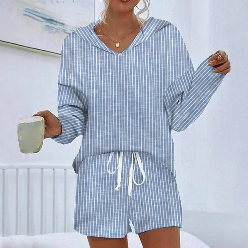 Unique Hoodie Striped Two Piece Set sold by Viva Estel