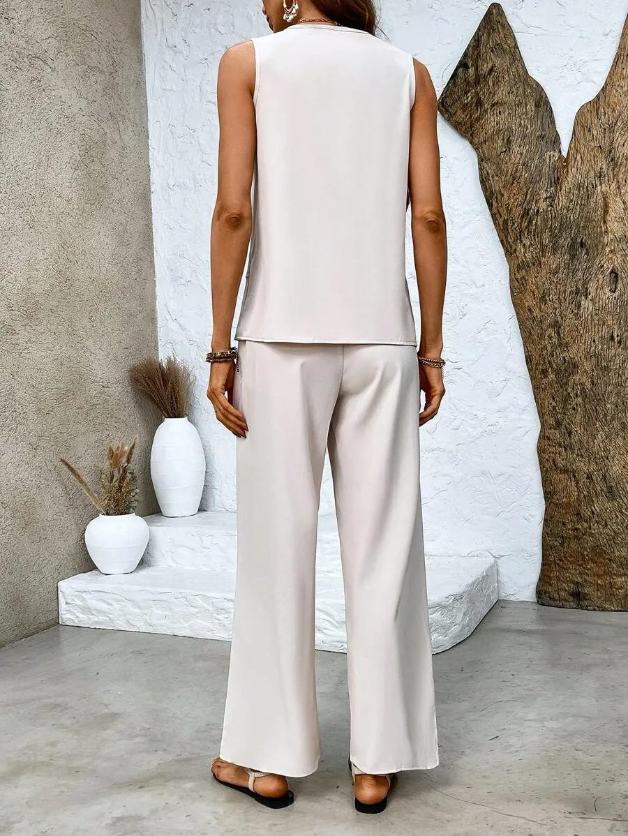 Ivory Plain Strap Two Piece Set sold by Viva Estel product image thumbnail 3