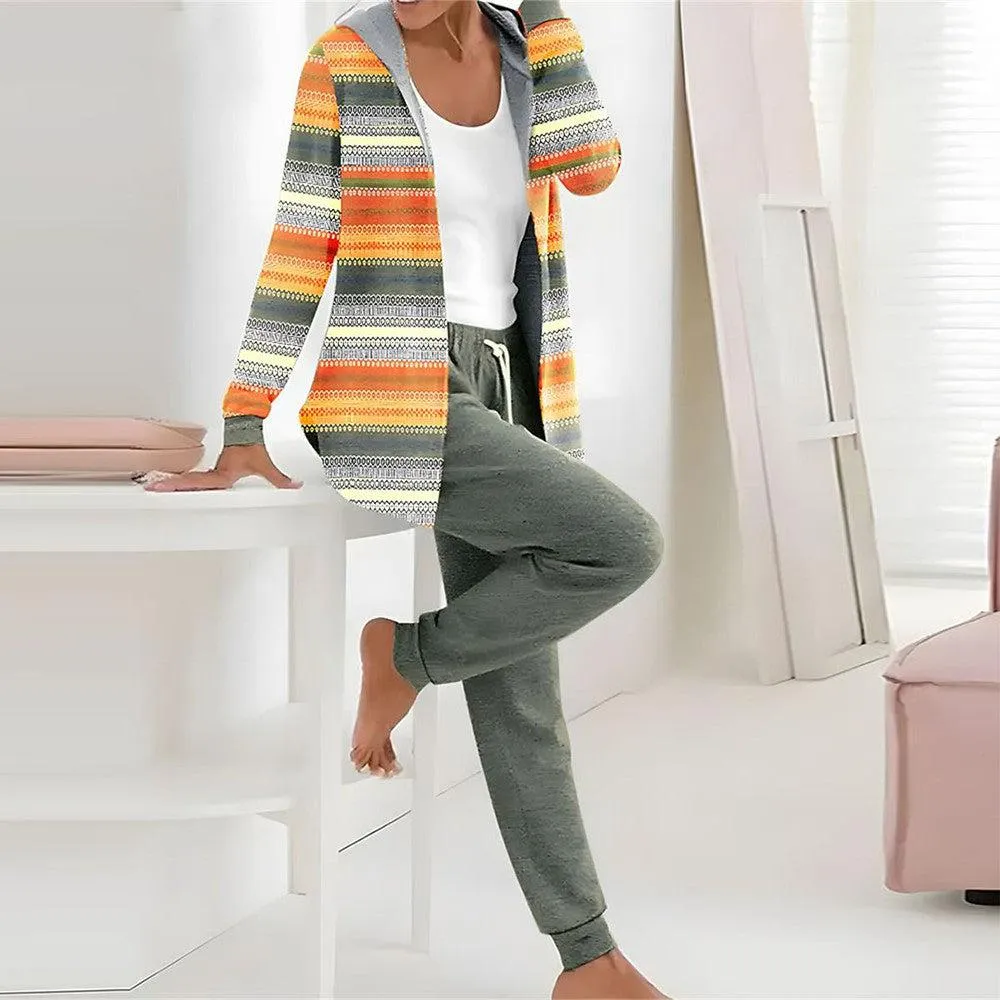 Comfy Print Hoodie Two Piece Set sold by Viva Estel