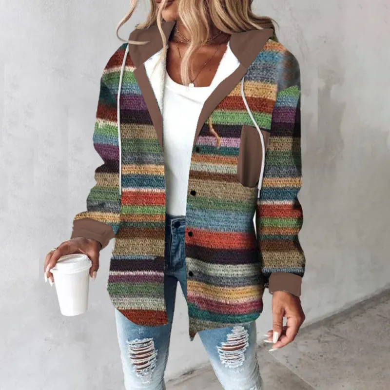 Classy Print Hoodie Outerwear sold by Viva Estel