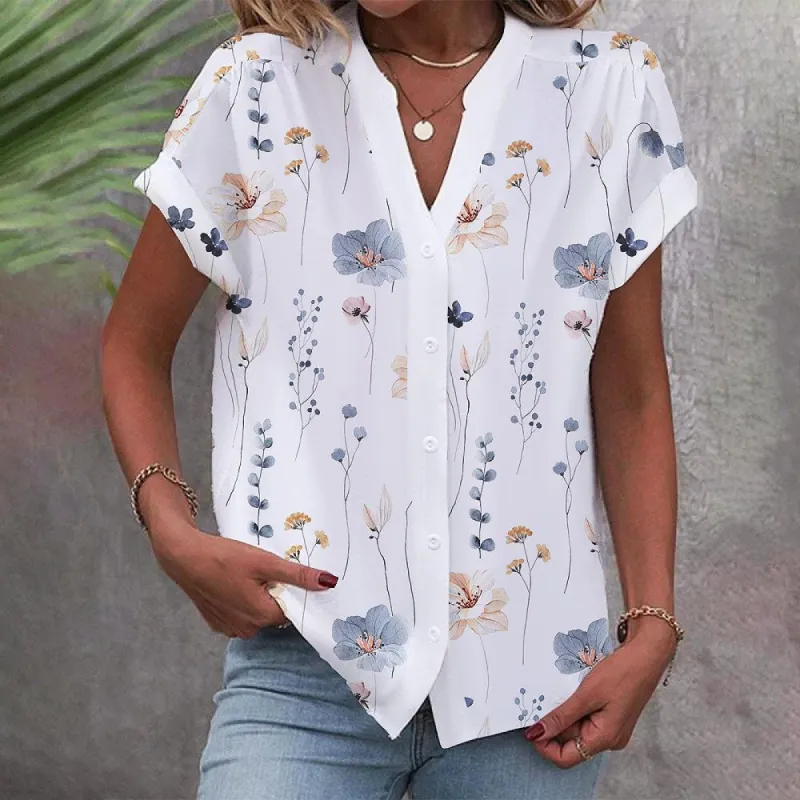 Floral Button Down Shirt sold by Viva Estel