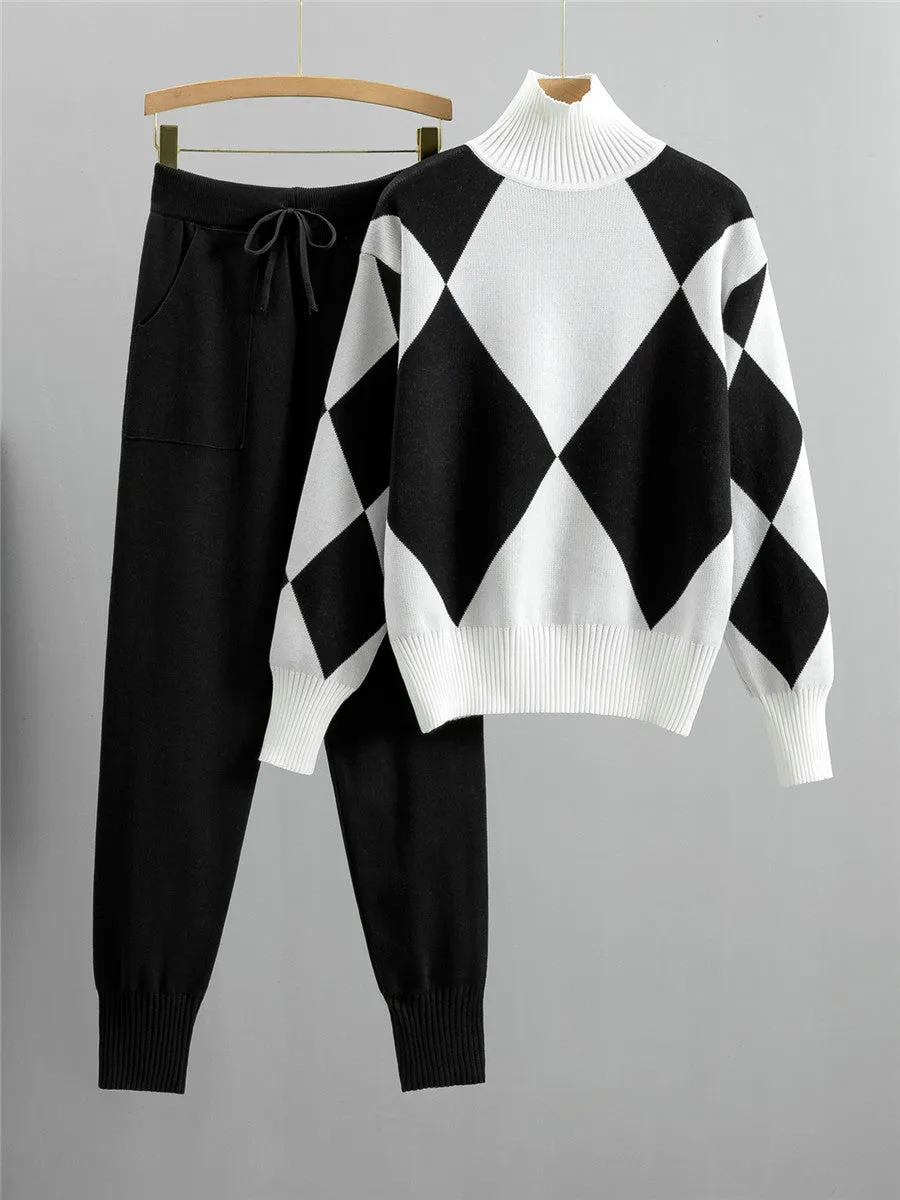 French-Style Knitted Two Piece Set - Black sold by Viva Estel product image thumbnail 2