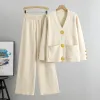 Knitted Cardigan Sweater Two Piece Set - Apricot sold by Viva Estel