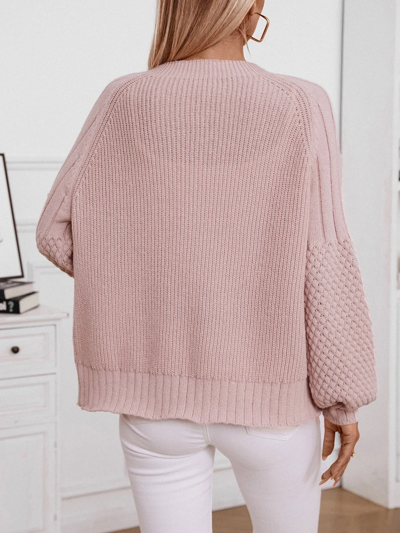 Buttoned Knitted Casual Cardigan - Pink sold by Viva Estel product image thumbnail 4