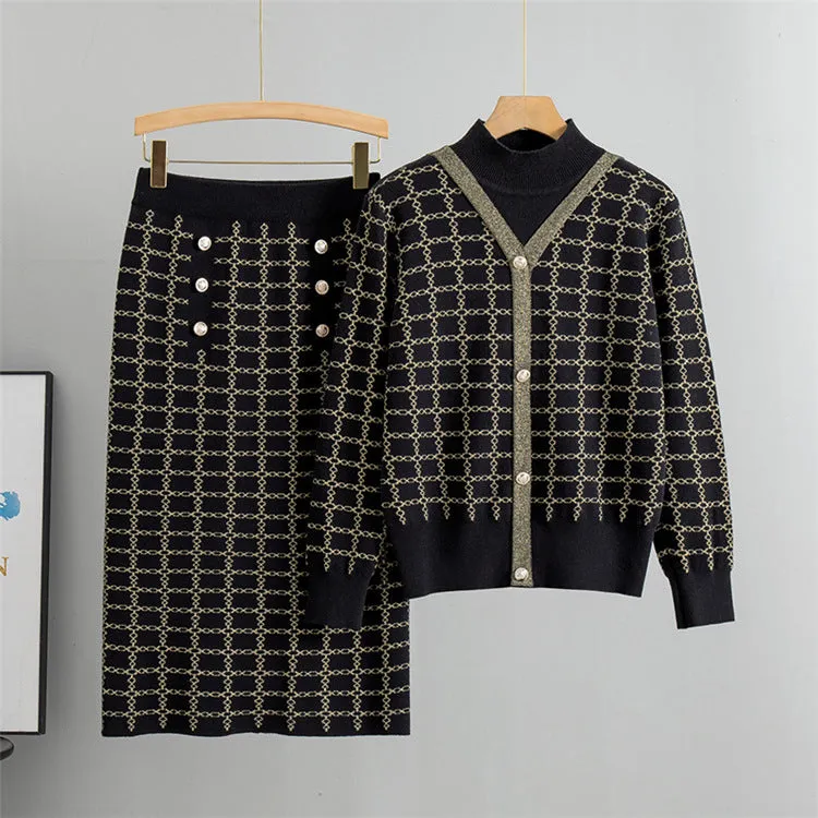 Black - Elegant Fashionable Skirt Two Piece Set sold by Viva Estel