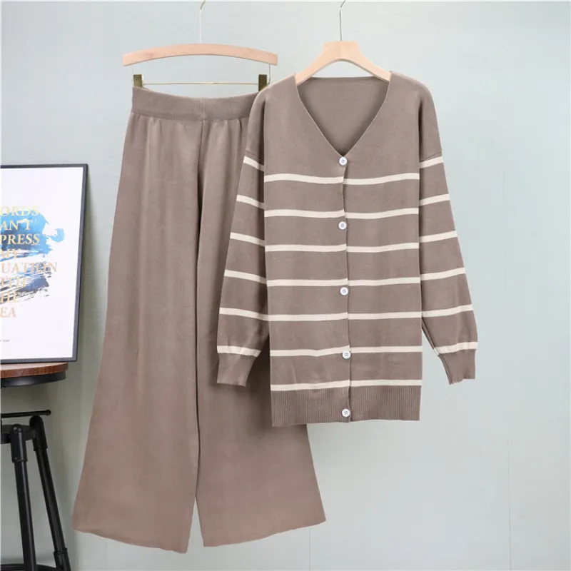 Camel - Trendy Casual Wide-Leg Two Piece Set sold by Viva Estel