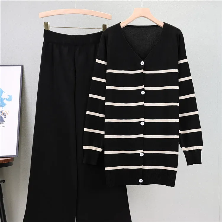 Black - Trendy Casual Wide-Leg Two Piece Set sold by Viva Estel product image thumbnail 2