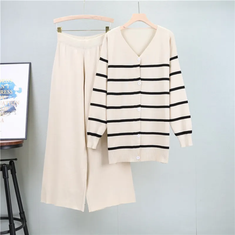Apricot - Trendy Casual Wide-Leg Two Piece Set sold by Viva Estel
