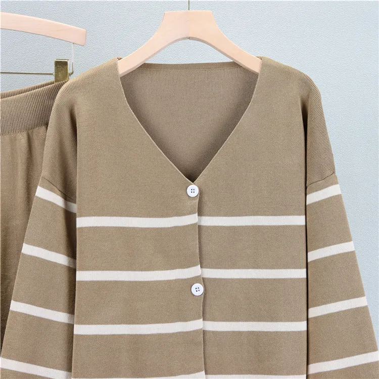 Khaki - Trendy Casual Wide-Leg Two Piece Set sold by Viva Estel product image thumbnail 4