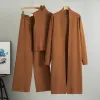 Caramel Elegant Knit Vest Three Piece Set sold by Viva Estel