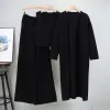 Black – Knit Shawl Cardigan Three Piece Set sold by Viva Estel