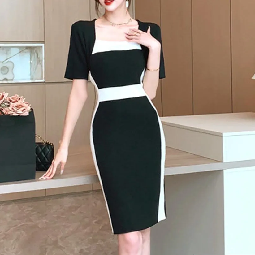 Black – Striped Pullover Knitted Dress sold by Viva Estel product image thumbnail 4