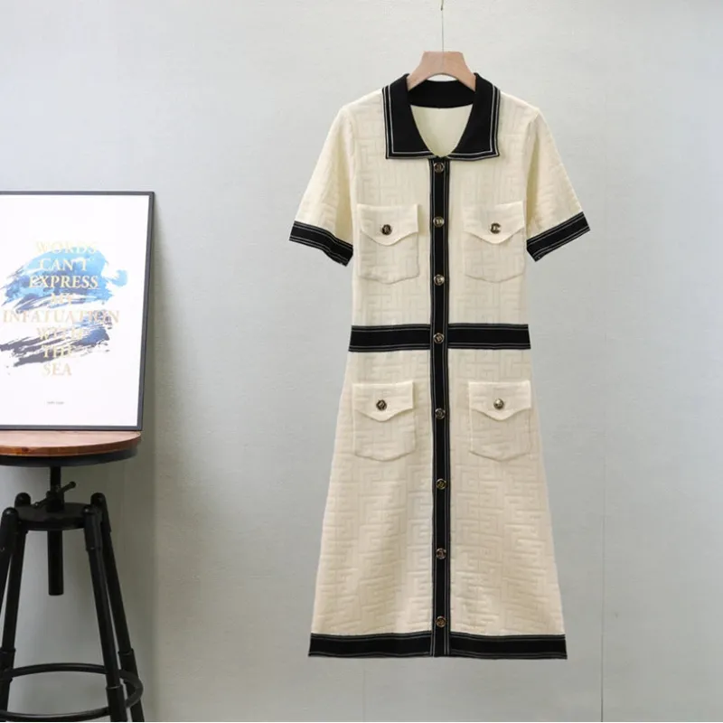 Apricot – Elegant Slim-Fit Socialite Dress sold by Viva Estel