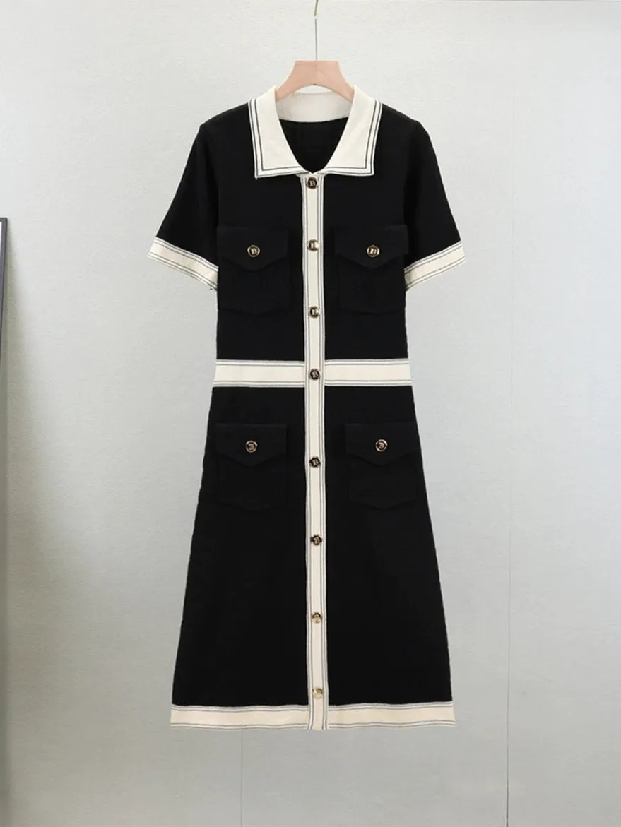 Black – Elegant Slim-Fit Socialite Dress sold by Viva Estel product image thumbnail 2