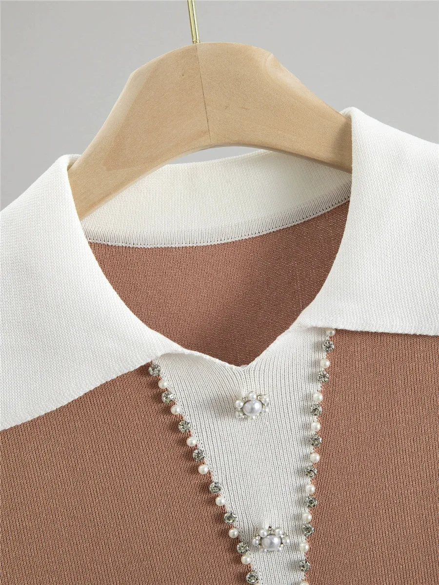 Coral Red – Slim Fit Short Sleeve Knitted Dress sold by Viva Estel product image thumbnail 4