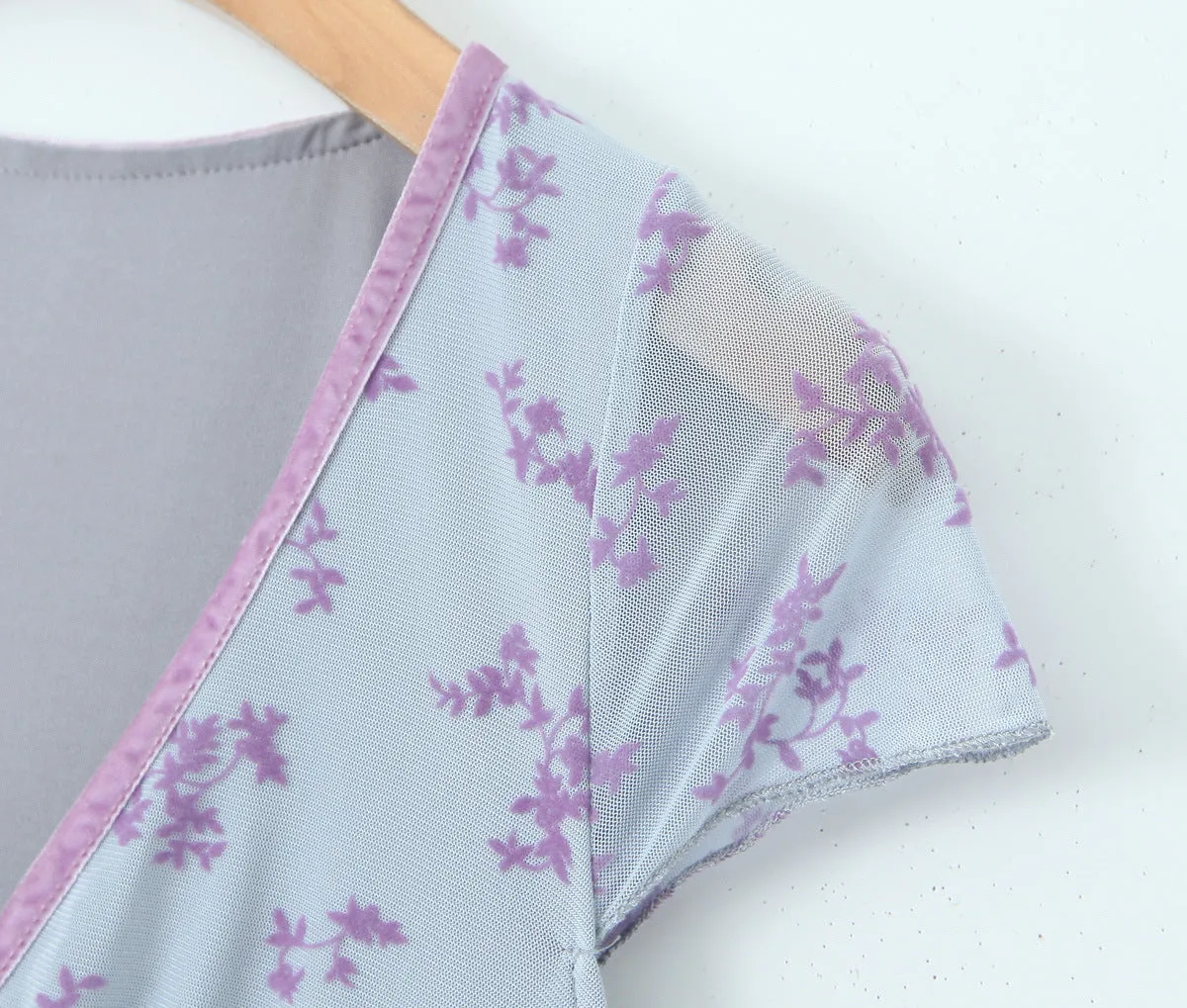 Blue – Mesh Floral Slim-Fit Dress sold by Viva Estel product image thumbnail 4