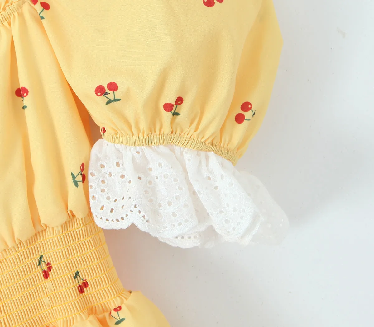 Yellow – Fresh Floral Smocked Dress sold by Viva Estel product image thumbnail 4