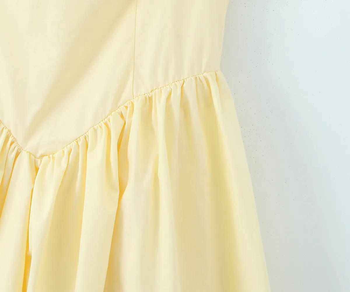 Yellow – Fashion Fresh Halter Puff Dress sold by Viva Estel product image thumbnail 5