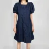 Blue – Relaxed Fit Elegant Denim Dress sold by Viva Estel