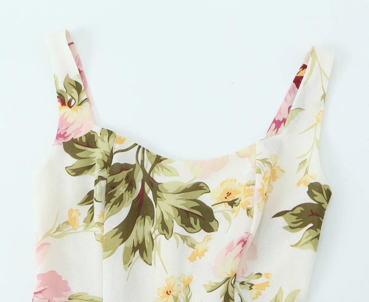 White - Fashion Floral Slim-Fit Sundress sold by Viva Estel product image thumbnail 2