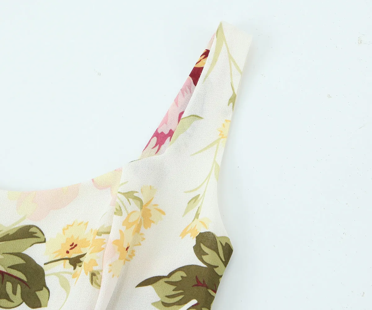 White - Fashion Floral Slim-Fit Sundress sold by Viva Estel product image thumbnail 3