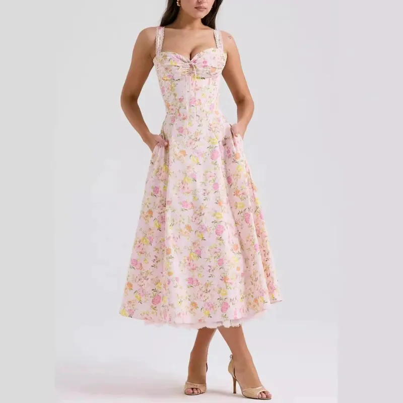 Floral - Spaghetti Strap Floral Sweet & Sassy Dress sold by Viva Estel