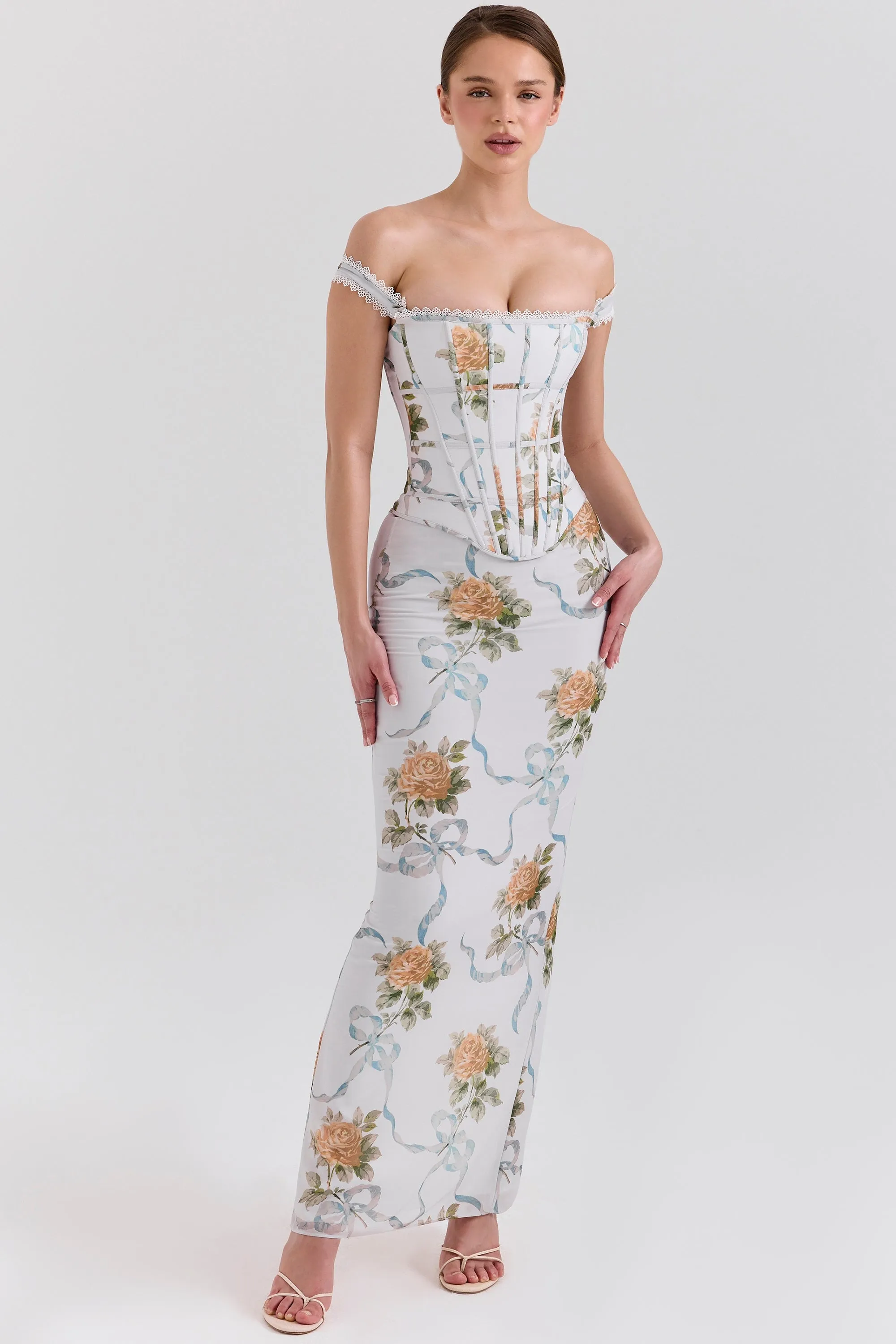 White – Vintage-Inspired Bodycon Sleeveless Dress sold by Viva Estel