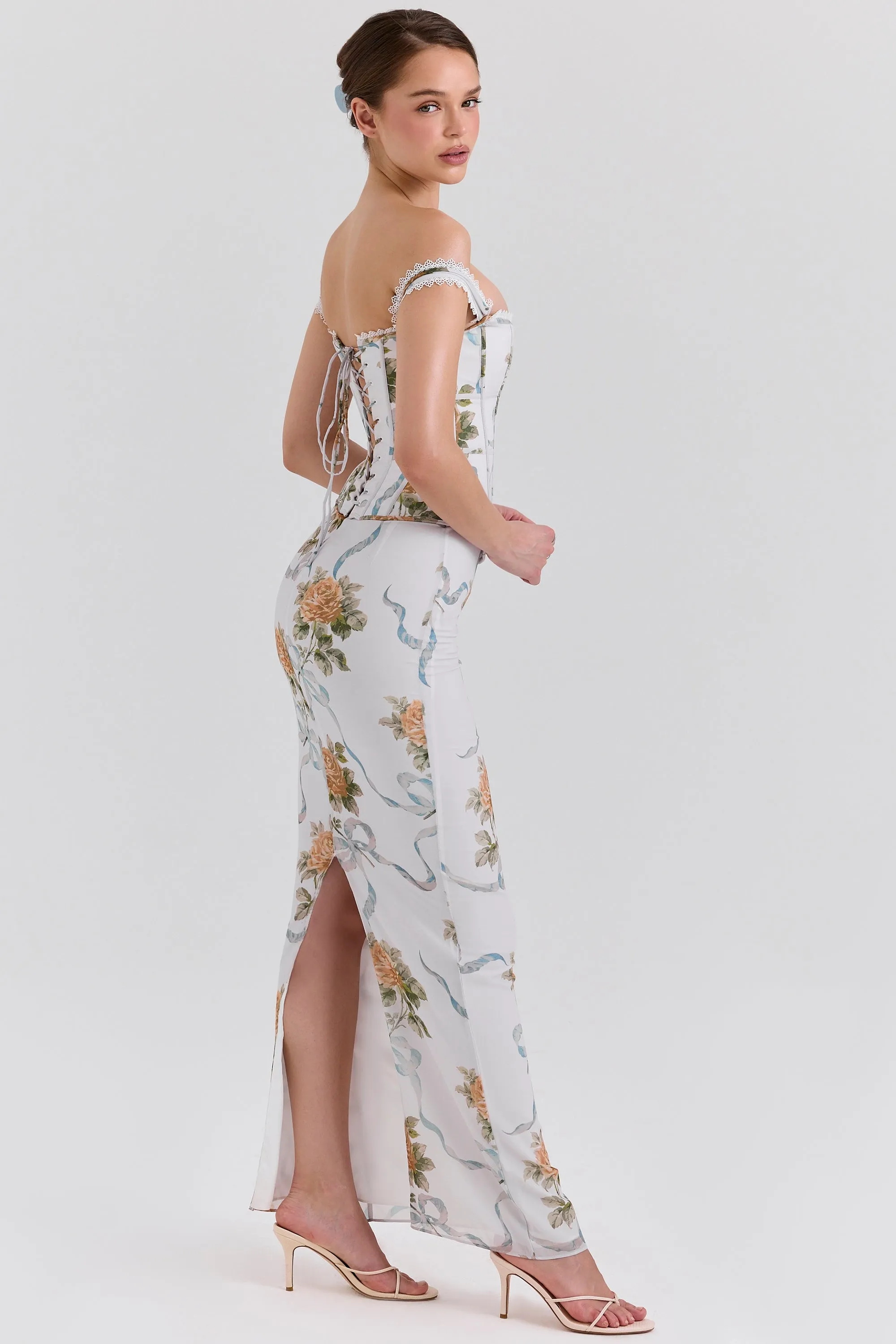 White – Vintage-Inspired Bodycon Sleeveless Dress sold by Viva Estel product image thumbnail 5