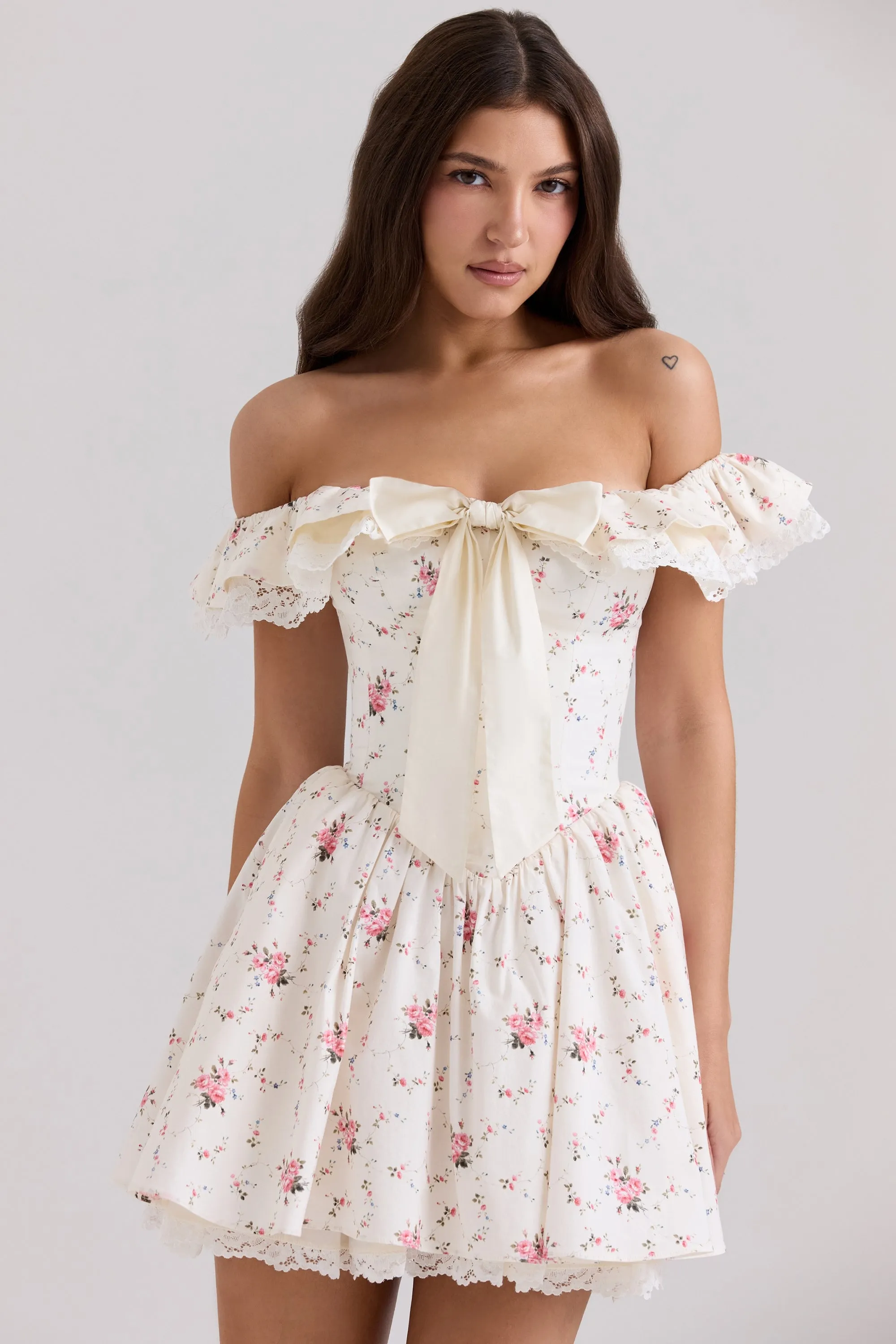 White - Princess Sweet Floral Dress sold by Viva Estel