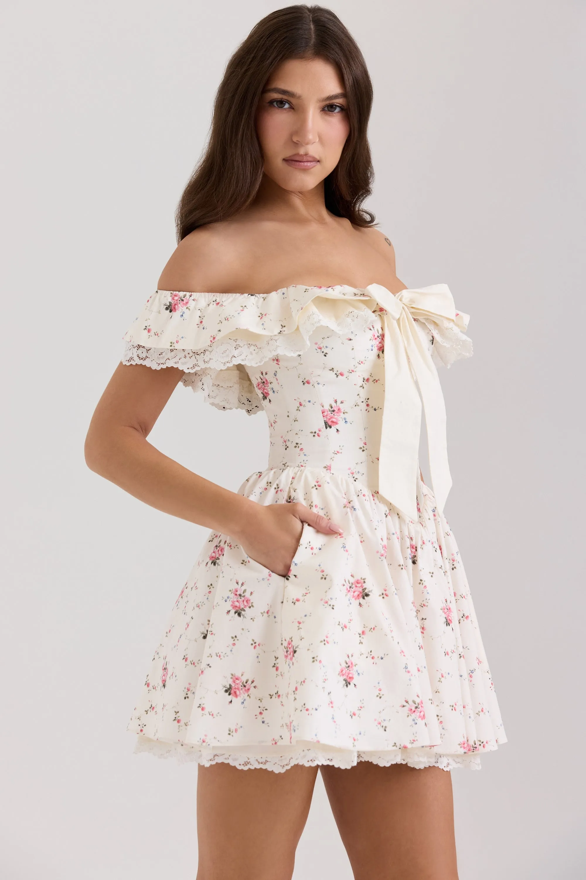 White - Princess Sweet Floral Dress sold by Viva Estel product image thumbnail 4