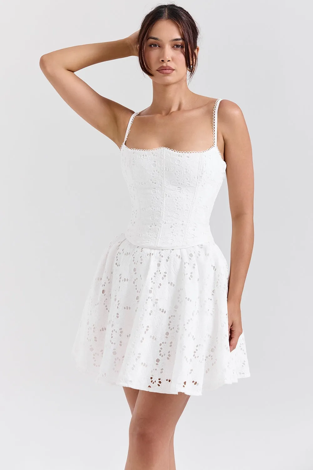 White – Lace Embroidered Innocence Dress sold by Viva Estel product image thumbnail 4