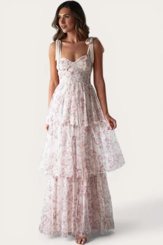 Selene · Blush Radiance Maxi Dress sold by Viva Estel