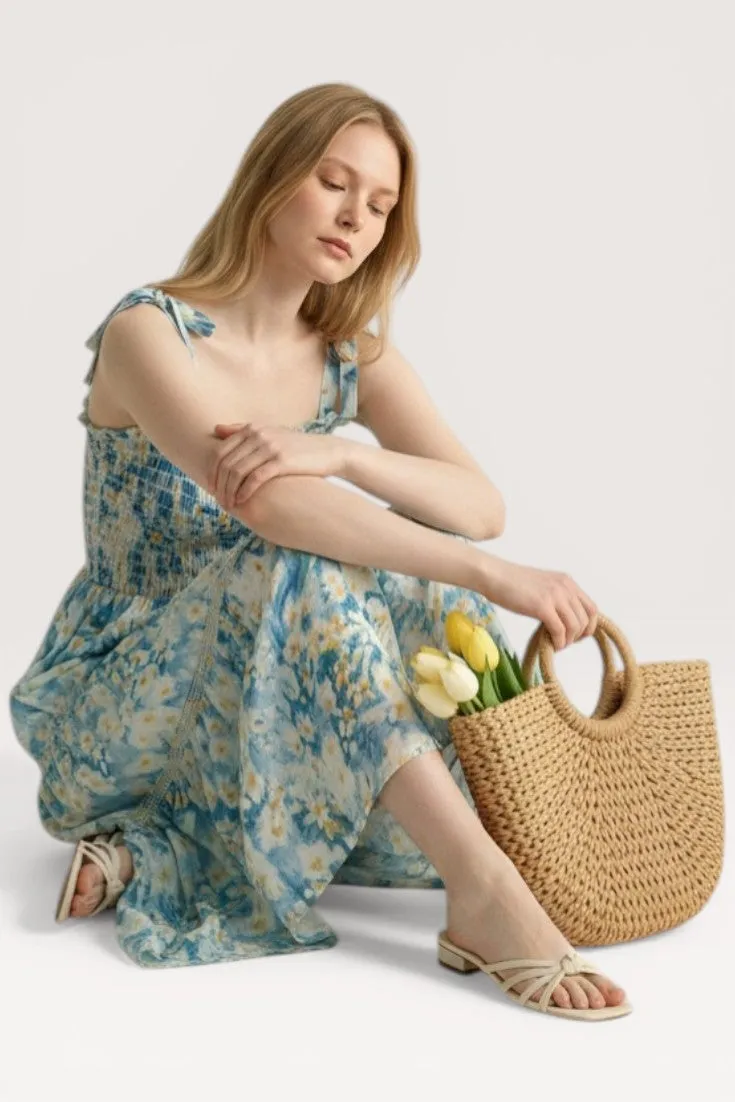 Lunara · Daisy Whisper Midi Dress sold by Viva Estel product image thumbnail 5
