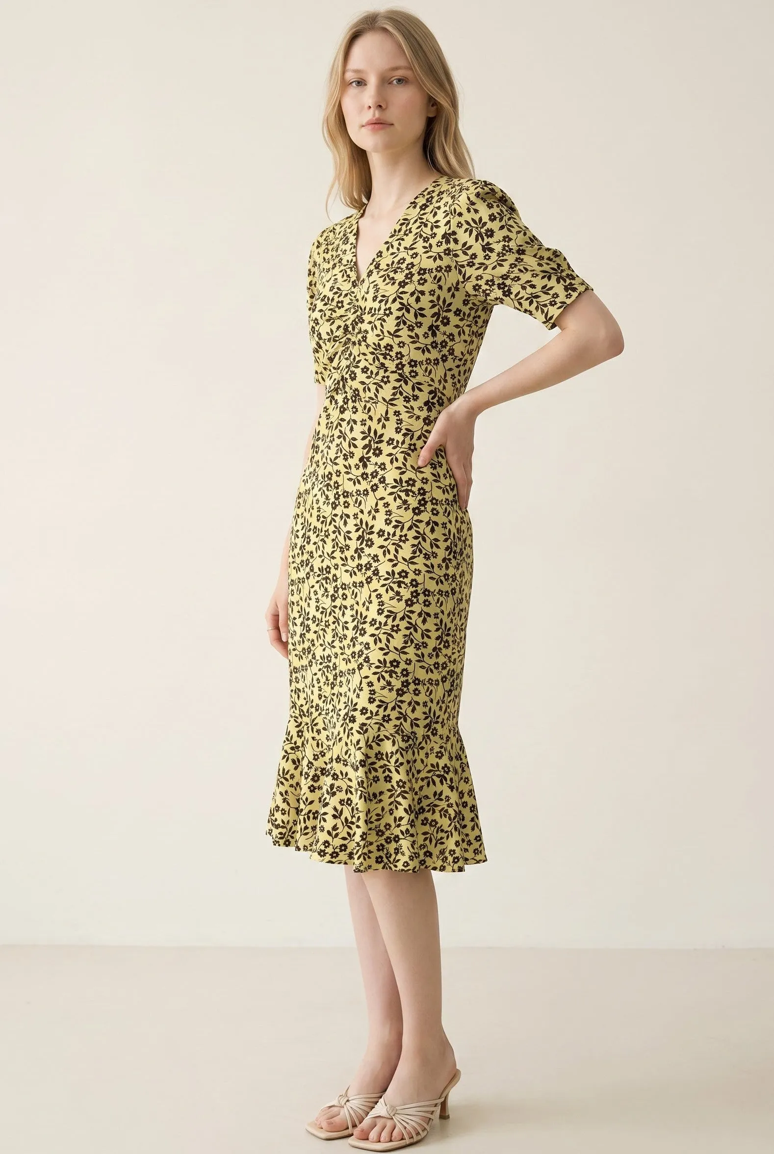 Aurelia · Golden Bloom Midi Dress sold by Viva Estel product image thumbnail 2