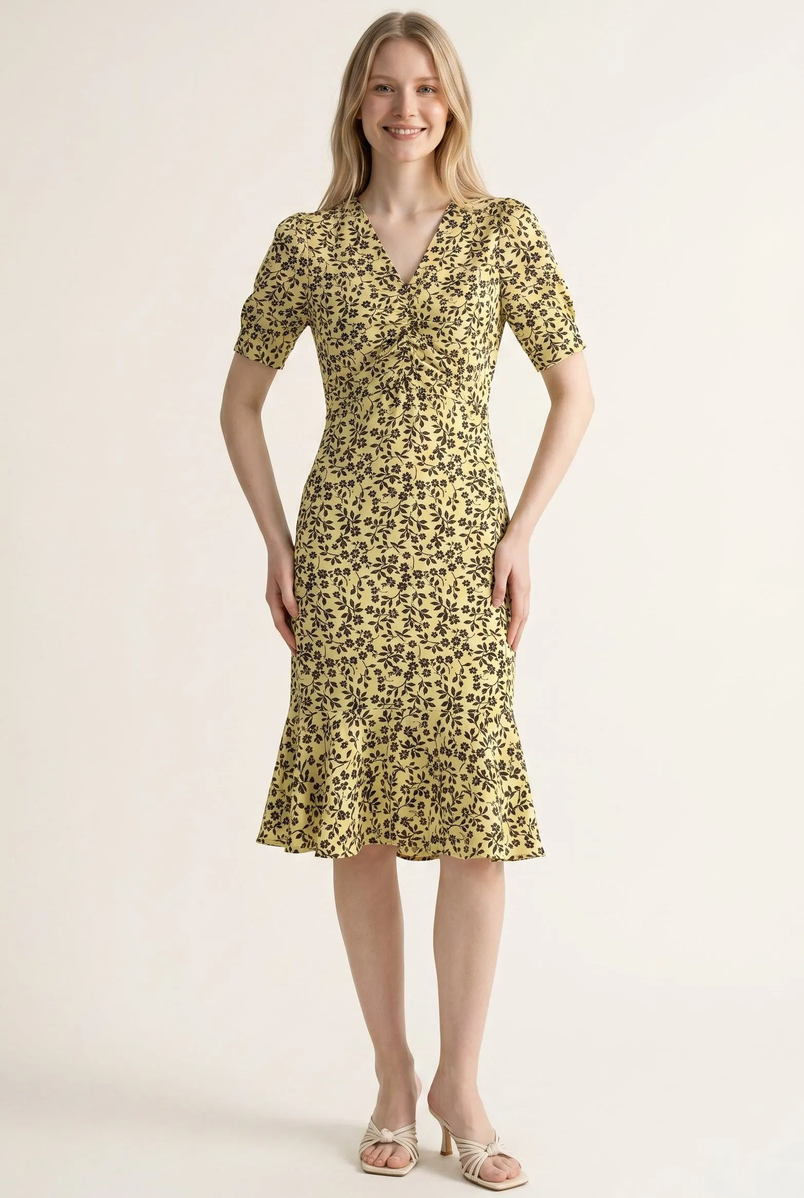 Aurelia · Golden Bloom Midi Dress sold by Viva Estel product image thumbnail 3