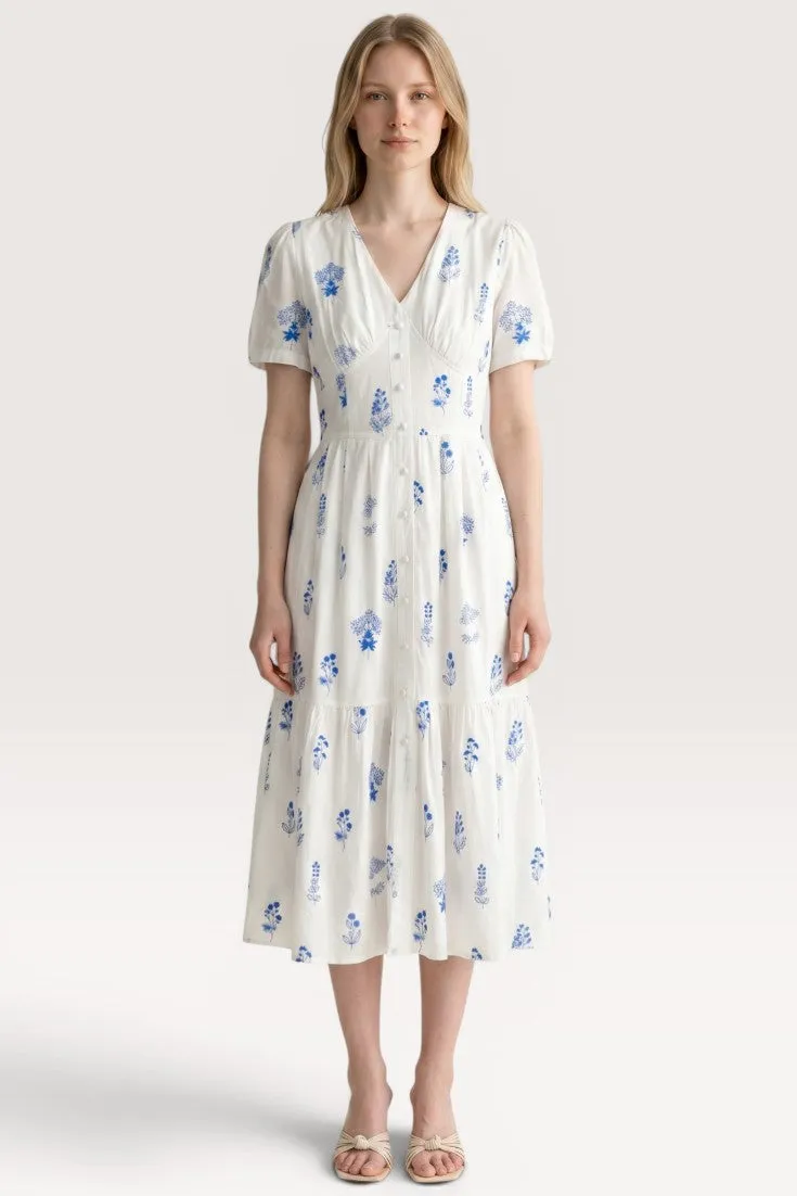 Isolde · Ivory Whisper Midi Dress sold by Viva Estel
