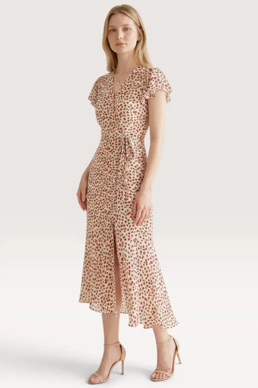 Calista · Ivory Garden Midi Dress made by Viva Estel