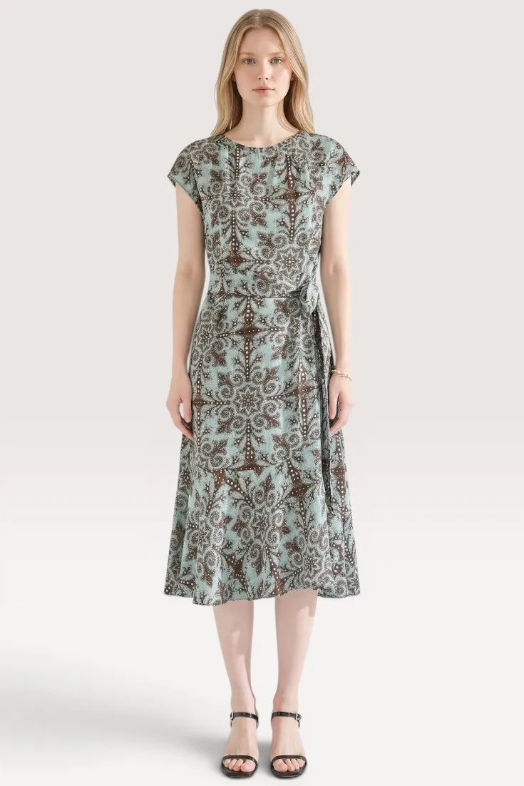 Evanthe · Sage Mosaic Midi Dress sold by Viva Estel