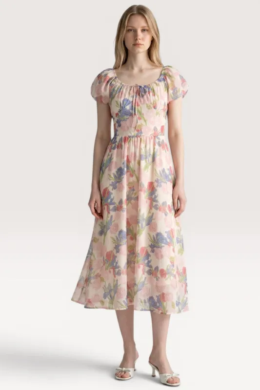 Mirelle · Rose Petal Midi Dress made by Viva Estel